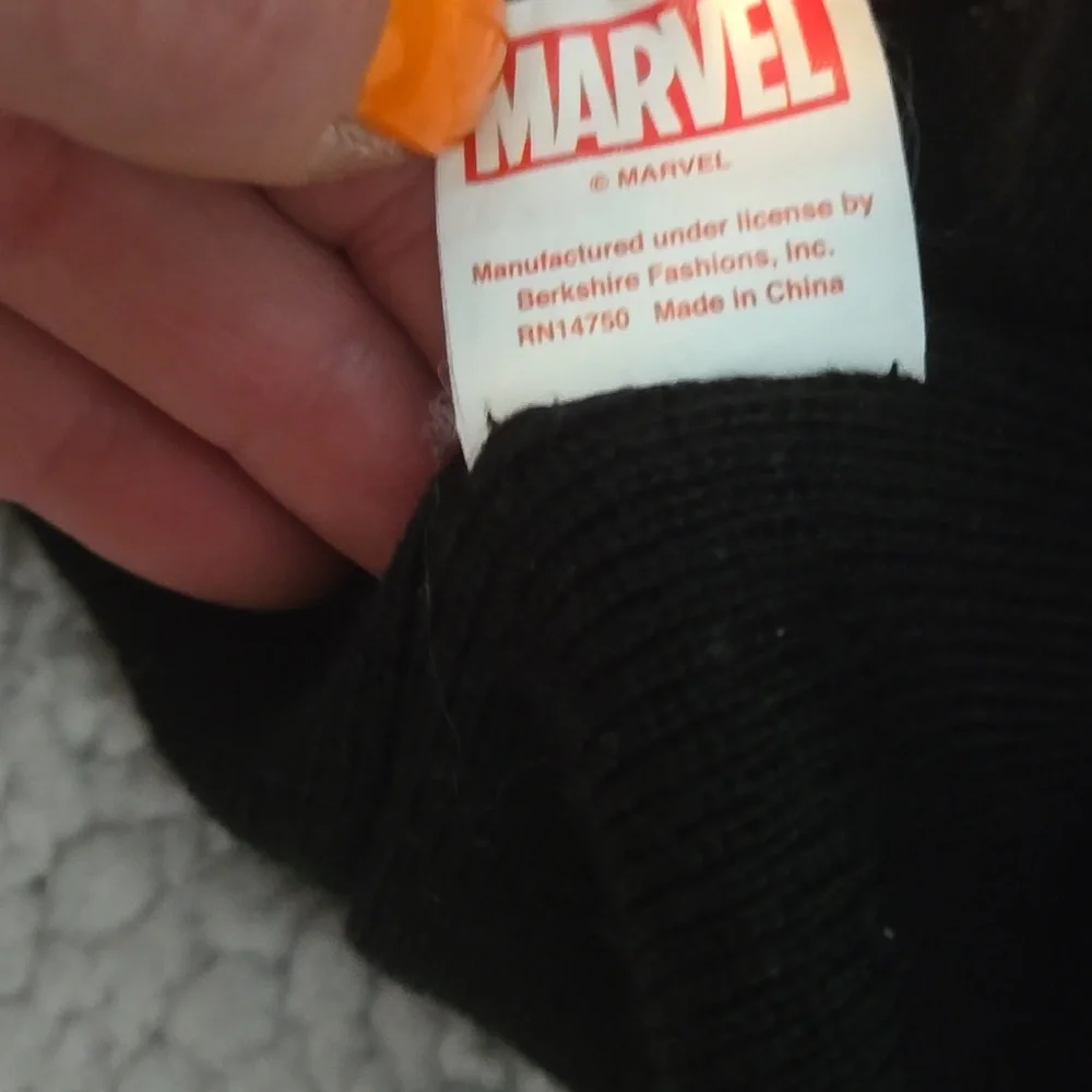 Marvel SPIDEY Black Beanie with‎ Pom Pom